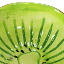 Artikel Keramikschale dreigeteilt Kiwi-Motiv 30 cm Braun-Grün