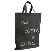 Tasche Grau mit Spruch 37,5cm x 46cm 24St