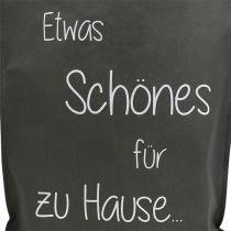 Tasche Grau mit Spruch 37,5cm x 46cm 24St