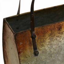 Pflanzgefäß Metall Tasche zum Bepflanzen 26×12,5×27cm