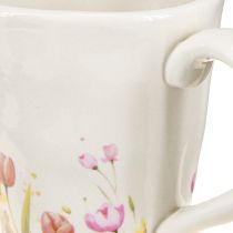 Artikel Pflanztasse aus Keramik mit Blumenmotiv 10,5 cm