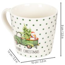 Artikel Kaffeetassen-Set Keramik Merry Christmas Weihnachtsauto 10 cm, 2 Stück