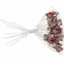 Artikel Dekostecker Bärchen mit Herz, Valentinstag, Blumenstecker Glitter 9 St