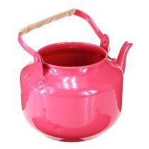 Artikel Dekokanne aus Metall 15cm Rosa Vintage-Stil Küche Wohnzimmer