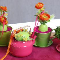 Artikel Dekokanne aus Metall 15cm Rosa Vintage-Stil Küche Wohnzimmer