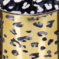 Artikel Windlicht aus Glas mit Leopardenmuster 12 cm