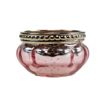 Artikel Teelichtglas Rosa Ø6cm H3,5cm