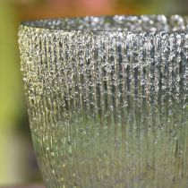 Kerzenglas Windlicht Blau Grün Tischdeko Glas Ø21cm H21,5cm