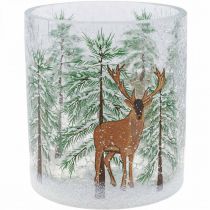 Artikel Teelichthalter Glas Weihnachten Crackle Teelichtglas H13cm