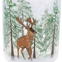 Artikel Teelichthalter Glas Weihnachten Crackle Teelichtglas H13cm