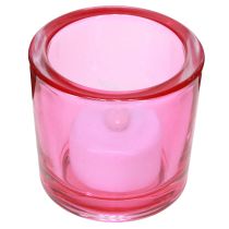Artikel Teelichthalter Glas Windlichter Bunt sortiert Ø6,5cm H6cm 6St