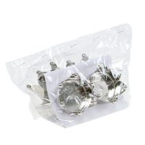 Artikel Teelichthalter Krone aus Metall Silber Ø4,8 cm 4 Stück