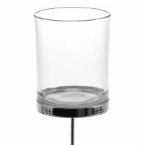 Artikel Kerzenhalter zum Stecken Metall/Glas Ø6,5cm H19cm 2St