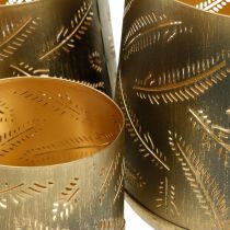 Artikel Teelichthalter Weihnachten Metall Bronze, Gold Ø13,5/11/8,5cm 3er-Set