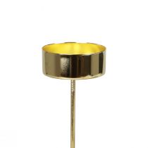 Artikel Teelichthalter zum Stecken aus Metall Gold Ø4cm 8 Stück