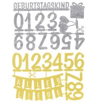 Artikel Tischdekoration Filz-Streudeko und Tortendekoration in Grün und Grau, 27,5 x 19,5 cm, 2 Stück