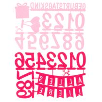 Artikel Filz-Set Tisch- und Kuchendekoration Rosa Pink 27,5 x 19,5 cm