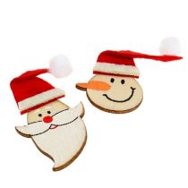 Artikel Tischdeko Santa, Schneemann 4-5cm 12St