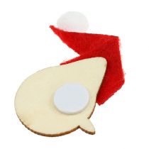 Artikel Tischdeko Figuren Santa und Schneemann aus Holz, 4–5 cm, 12-teilig