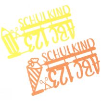 Artikel Tischdeko Einschulung Filz gelb-orange 10x20 cm 2 Stück
