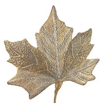 Artikel Herbstdeko Ahornblatt aus Metall 58 × 39 cm Gold Antikoptik