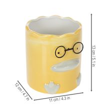 Artikel Vase zylindrisch Dekorative Keramik Ente für ein stilvolles Zuhause 13cm 2St