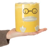 Artikel Keramikvase im Enten-Design gelb, zylindrisch, 13 cm, 2er Set