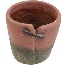 Artikel Beton Übertopf Ø18cm H17cm Terracotta-Grün für Blumen und Kräuter