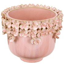 Artikel Blumentopf Keramik Rosa – Eleganter Pflanztopf mit Blütenverzierung Ø16cm