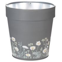 Artikel Blumentopf mit Blumenmuster für modernes Zuhause und sommerliche Balkondeko 13cm 4 St