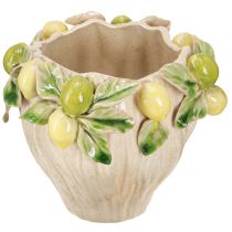 Artikel Dekorativer Keramik-Blumentopf – Zitronenmuster für südländische Flair Ø19,5cm