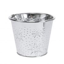 Topf mit Schneeflocken Ø12,5cm H10cm 4St