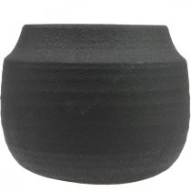 Artikel Blumentopf Keramik Schwarz Ø23cm H19,5cm für Wohnraum und Deko