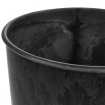 Tischvase Vase Schwarz Plastik Anthrazit Ø15cm H24cm