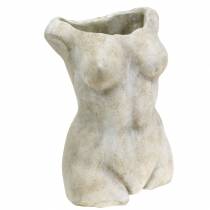 Pflanztopf Torso Weiblich Grau 19×13,5cm H27cm