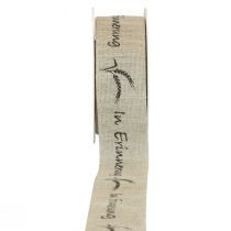 Trauerband Spruch Jute Natur In Erinnerung 40mm 18m