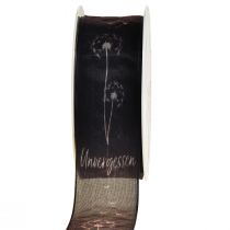 Trauerband Schwarz Pusteblume Unvergessen 40mm 15m