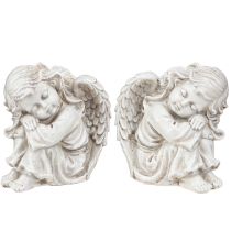 Artikel Trauernder Engel sitzend Deko Figur Creme 6,5×5×7,5cm 2 St
