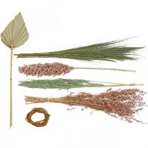 Trockenblumen Exoten Weiß-Rosa Mix Trockenstrauß Set