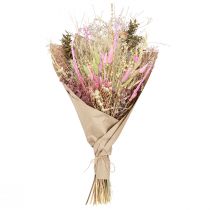 Artikel Trockenblumenstrauß Rosa Grün aus Lagurus und Eukalyptus, ca. 150g