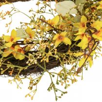 Türkranz Forsythie künstlich Dekokranz Gelb Ø48cm