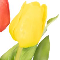 Artikel Künstliche Tulpenstrauß Frühling, 30 cm, Rosa/Rot/Gelb, 7 Stück