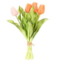 Artikel Künstlicher Tulpenstrauß aus Polyester 30 cm orange 7 Stück für Frühlingsdekoration