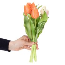 Artikel Künstlicher Tulpenstrauß aus Polyester 30 cm orange 7 Stück für Frühlingsdekoration