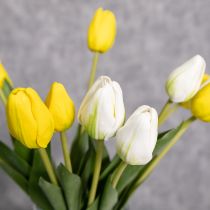 Artikel Künstliche Tulpen, Weiß, 40 cm, 5 Stück, für Wohnraumdekoration