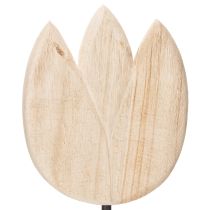 Artikel Dekorative Tulpe Holz Dekofigur mit Standfuß 47,5cm Natur/Schwarz