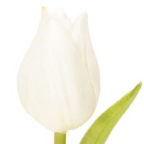 Artikel Künstliche Tulpen 21 cm Weiß 6er-Set Polyester und Kunststoff für Wohnraumdekoration