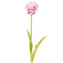 Artikel Tulpen künstlich Papageientulpen Lila Strauß mit 5 Blüten 40cm