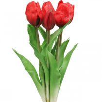 Real Tulpendeko Touch Kunstblume 7St-02303 Bund Tulpe 38cm à Floristik24.at Rot