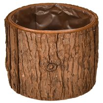 Artikel Übertopf Holz rund Pflanztopf Pinienrinde Ø15cm H12,5cm